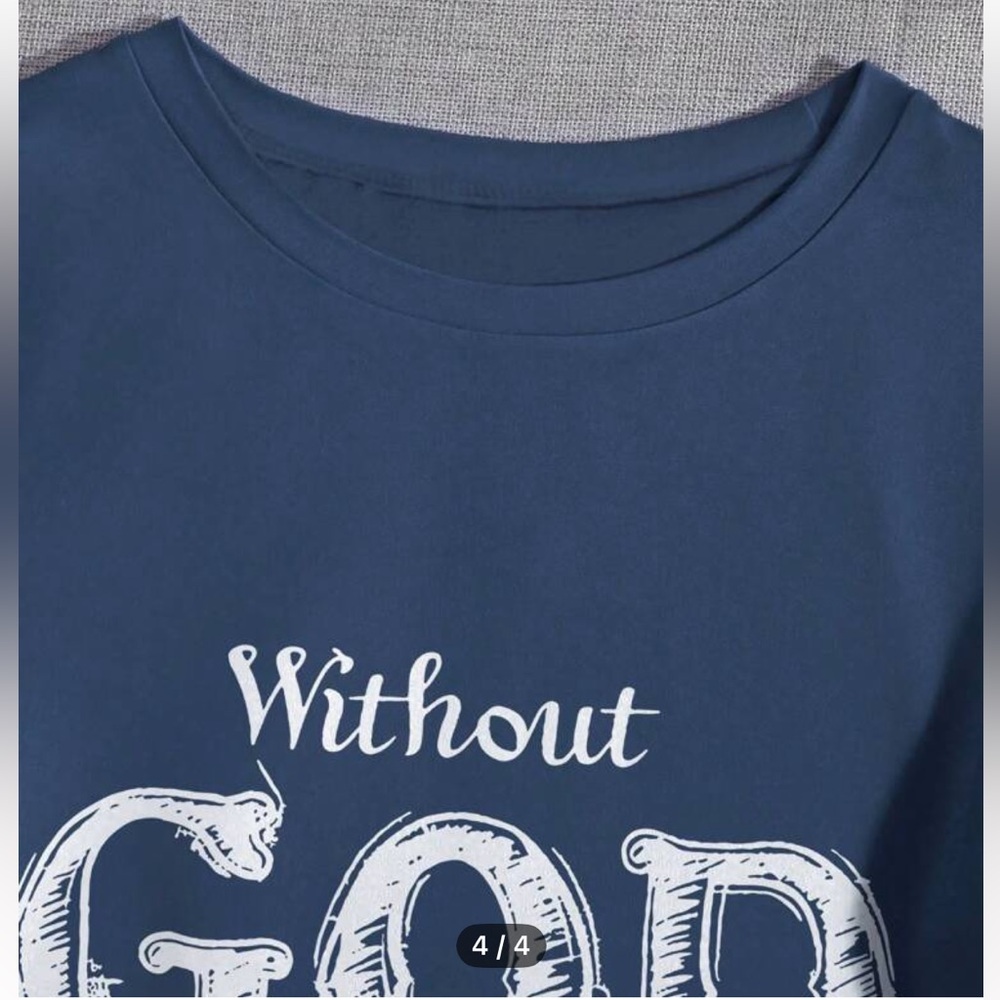 Women's Blue Graphic Tee Plus XXL NWT - Picture 4 of 4